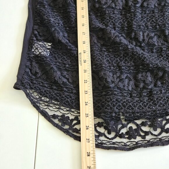 Axara Paris Top Women S Black Sleeveless Button Up High Low Hem Whimsigoth Lace - Picture 9 of 16